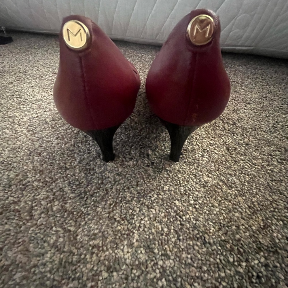 Monet Deep Red Women's Heels - Picture 2 of 7